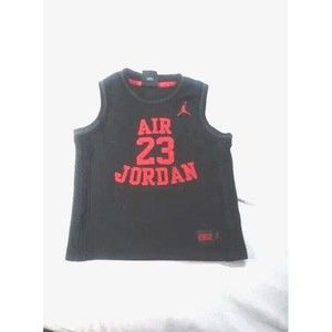 Air Jordan 23 Black Red Jersey Size 2T Toddler Fly Since 1982
